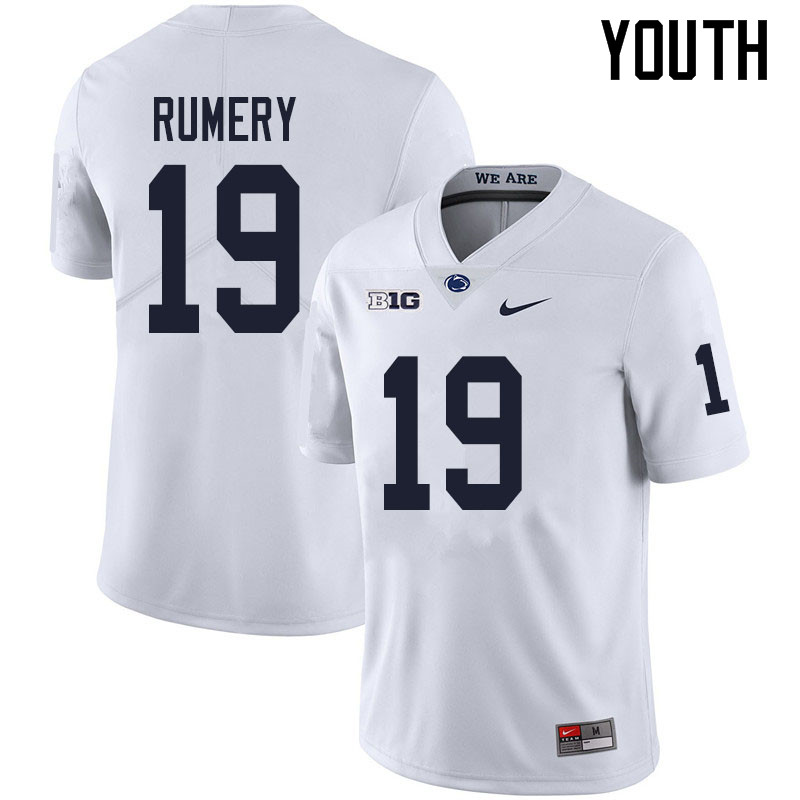 NCAA Nike Youth Penn State Nittany Lions Isaac Rumery #19 College Football Authentic White Stitched Jersey KVF2198JZ